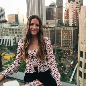 Verge Girl Red and White Floral Blouse